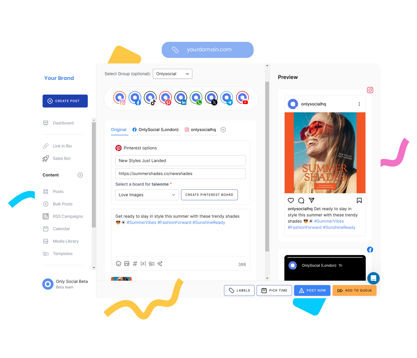 Whitelabel Social media management tool for your brand